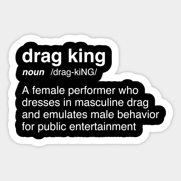 Funny LGBT Gay Pride Drag King Sticker by Wizardmode